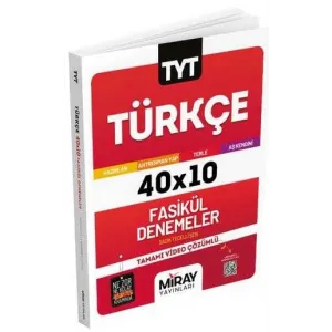 Miray Yayınları TYT Türkçe 40x10 Fasikül Denemeler