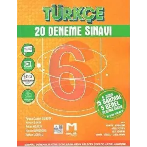 Mozaik Yayınları 6. Sınıf Türkçe 20 Deneme Sınavı
