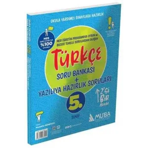 Muba Yayınları 5. Sınıf Türkçe Soru Bankası + Yazılıya Hazırlık Soruları 2`si 1 Arada