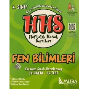 Muba Yayınları 7.Sınıf Fen Bilimleri Haftalık Hasat Soruları