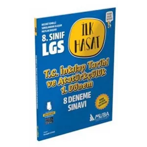 Muba Yayınları LGS T.C. İnkılap Tarihi ve Atatürkçülük İlk Hasat 8 Deneme Sınavı 1.Dönem Muba Yayınları