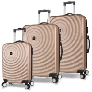 My Valice Drop Abs Kabin Orta Ve Büyük Boy Gold 3lü Valiz Seti