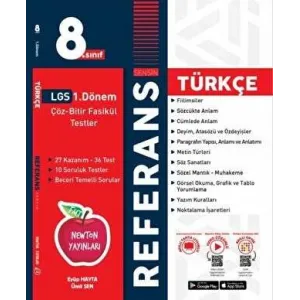 Newton Yayınları 8. Sınıf 1. Dönem Tekrarı Referans Türkçe Fasikül Soru Bankası