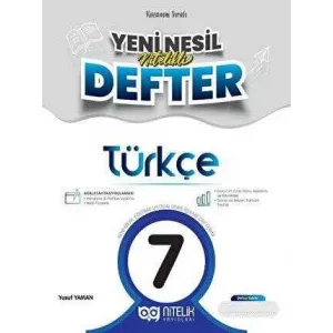 Nitelik Yayınları 7. Sınıf Türkçe Yeni Nesil Nitelikli Defter