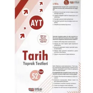 Nitelik Yayınları AYT Tarih Çek Kopart Yaprak Test