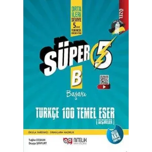 Nitelik Yayınları Süper 5 Türkçe 100 Temel Eser Yeni Nesil Deneme Kitabı