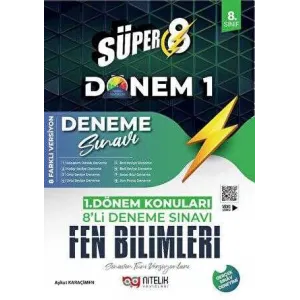 Nitelik Yayınları Süper 8 Fen Bilimleri 1.Dönem 8’li Deneme Sınavı