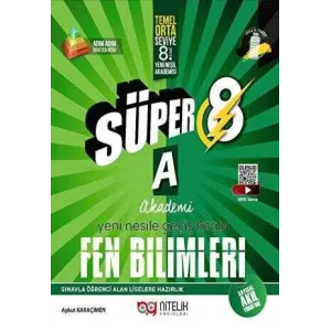 Nitelik Yayınları Süper 8 Fen Bilimleri A Yeni Nesile Geçiş Kitabı