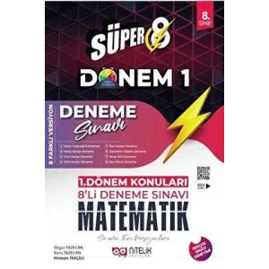 Nitelik Yayınları Süper 8. Sınıf Matematik 1. Dönem 8`li Deneme Sınavı