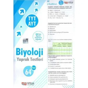 Nitelik Yayınları TYT AYT Biyoloji Yaprak Test