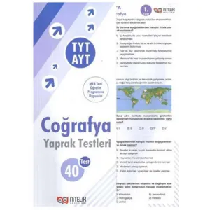 Nitelik Yayınları TYT AYT Coğrafya Yaprak Testleri