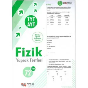 Nitelik Yayınları TYT AYT Fizik Yaprak Test