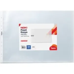 Noki Poşet Dosya A3 Yatay 25li (90 Mıc) 4836-l