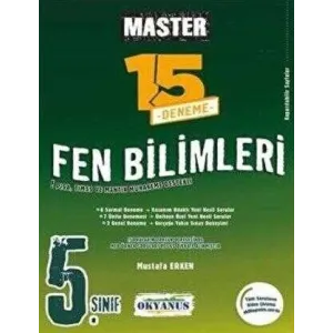 Okyanus Yayınları 5. Sınıf Fen Bilimleri Master 15 Deneme