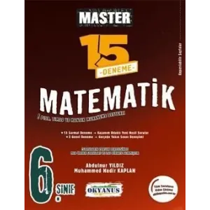 Okyanus Yayınları 6. Sınıf Master 15 Matematik Denemesi