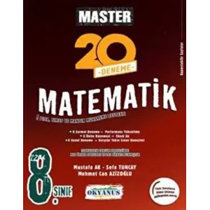 Okyanus Yayınları 8. Sınıf Master 20 Matematik Denemesi 	Okyanus Yayınları