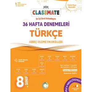 Okyanus Yayınları 8. Sınıf Türkçe Classmate 36 Hafta Denemeleri