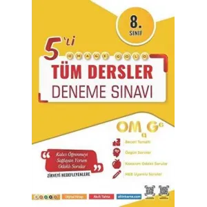 Omage Yayınları 8. Sınıf Omage Gold Tüm Dersler Deneme Sınavı