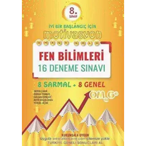 Omage Yayınları 8. Sınıf Omage Motivasyon Fen Bilimleri 16 Deneme Sınavı 8 Sarmal + 8 Genel