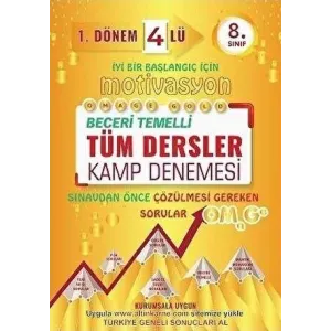 Omage Yayınları 8. Sınıf Omage Motivasyon Tüm Dersler 4`lü Kamp Denemesi 1. Dönem
