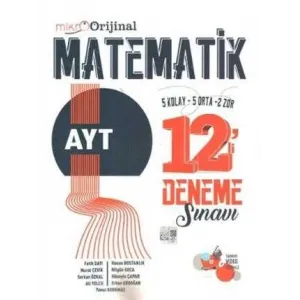 Orijinal Yayınları Orijinal Mikro AYT Matematik 12 li Deneme Sınavı