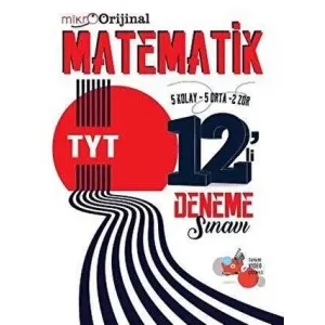 Orijinal Yayınları Orijinal Mikro TYT Matematik 12 li Deneme Sınavı