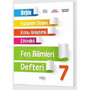 Orjin Kitap 7. Sınıf Fen Bilimleri Akıllı Defter