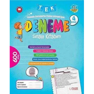 Palme Yayıncılık 4. Sınıf Tek Deneme Sınavı Kitabım