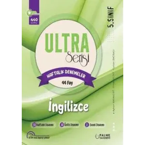Palme Yayıncılık 5. Sınıf Ultra İngilizce Haftalık Denemeler 44 Föy