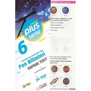 Palme Yayıncılık 6. Sınıf Plus Serisi Fen Bilimleri Yaprak Test