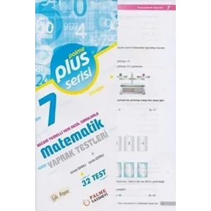 Palme Yayıncılık 7. Sınıf Plus Serisi Matematik Yaprak Test