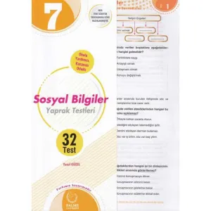 Palme Yayıncılık 7. Sınıf Sosyal Bilgiler Yaprak Testleri
