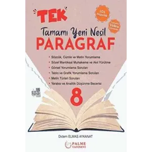 Palme Yayıncılık 8. Sınıf Tek Paragraf Tamamı Yeni Nesil Soru Kitabı