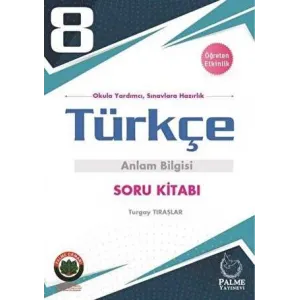 Palme Yayıncılık 8. Sınıf Türkçe Dil Bilgisi ve Yazım Kuralları Soru Kitabı