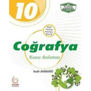 Palme Yayıncılık - Bayilik Palme 10. Sınıf Coğrafya Konu Kitabı