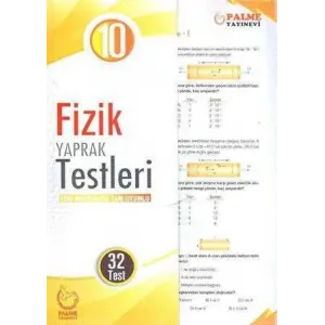 Palme Yayıncılık - Bayilik Palme Yaprak Test 10. Sınıf Fizik