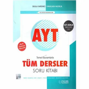 Palme Yayıncılık - Bayilik Palme YKS AYT Tüm Dersler Soru Kitabı Sayısal