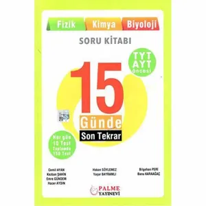 Palme Yayıncılık - Bayilik Palme YKS TYT AYT Öncesi 15 Günde Son Tekrar Fizik Kimya Biyoloji