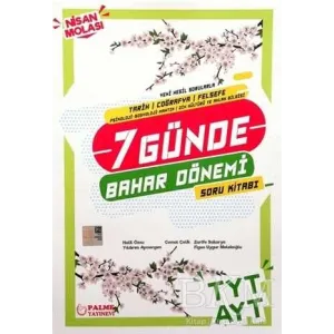 Palme Yayıncılık - Bayilik Palme YKS TYT AYT Tarih Coğrafya Felsefe 7 Günde Bahar Dönemi Soru Kitabı