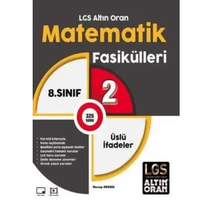 Palme Yayıncılık LGS Altın Oran Matematik Fasikülleri 2 Üslü İfadeler