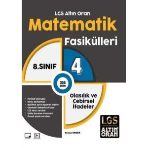 Palme Yayıncılık LGS Altın Oran Matematik Fasikülleri 4 Olasılık ve Cebirsel İfadeler