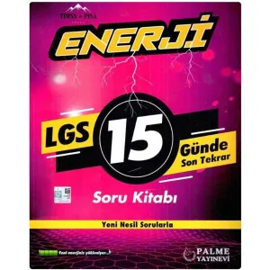 Palme Yayıncılık Palme 8. Sınıf Enerji LGS 15 Günde Son Tekrar Soru Kitabı