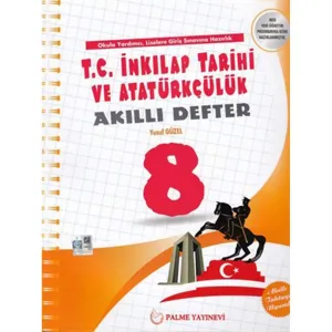 Palme Yayıncılık Palme 8. Sınıf T.C İnkılap Tarihi ve Atatürkçülük Akıllı Defter