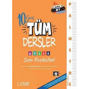 Palme Yayıncılık Palmetre 10. Sınıf  Tüm Dersler Aylık Çalışma Fasikülleri