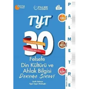 Palme YKS TYT Felsefe Din Kültürü ve Ahlak Bilgisi 30 Deneme Sınavı