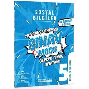 Pruva Akademi 5. Sınıf Sosyal Bilgiler Sınav Modu 20 Branş Denemesi