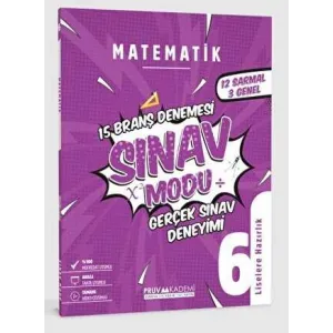 Pruva Akademi 6. Sınıf Matematik Sınav Modu 15 Deneme