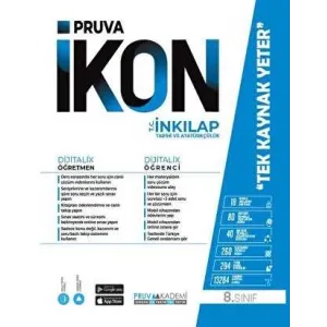 Pruva Akademi 8. Sınıf İkon T.C. İnkılap Tarihi ve Atatürkçülük Konu Anlatım Kitabı