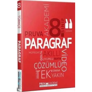 Pruva Akademi 8. Sınıf Paragraf Soru Bankası