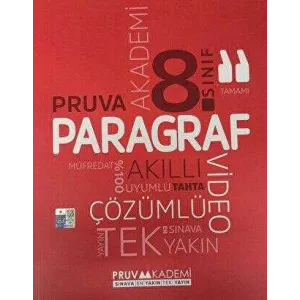 Pruva Akademi 8. Sınıf Pruva Paragraf Soru Bankası